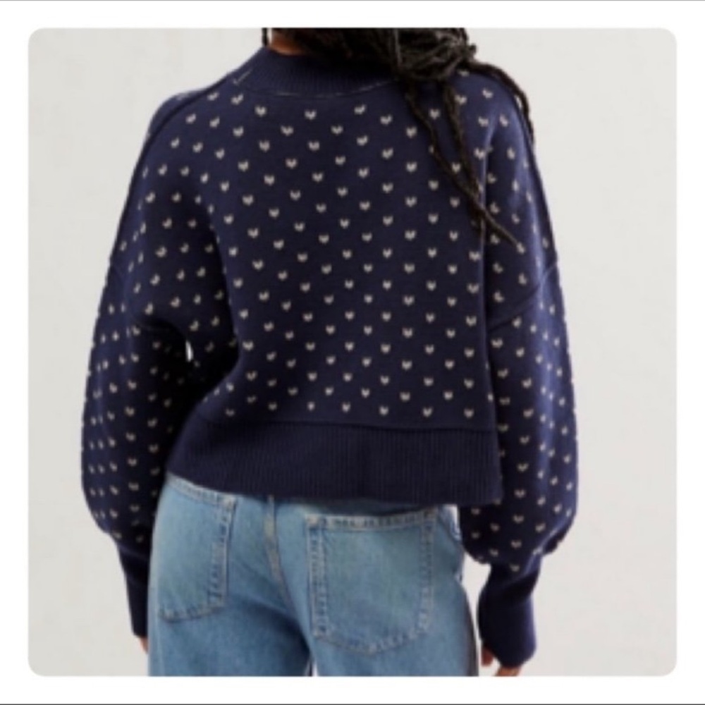 Free People EASY STREET PATTERNED CROP SWEATER - Picture 8 of 13